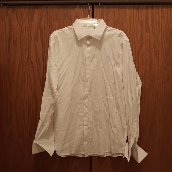 NEW ! Design in Italy Men Long Sleeve Button Down Shirt White Size16 1/2(34-35) - Picture 1 of 10